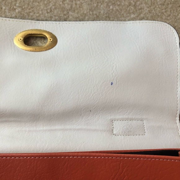 Orange and White Envelope Purse - Picture 7 of 10